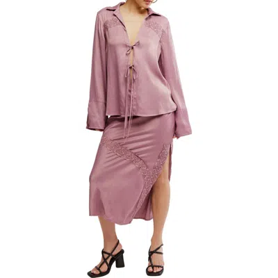 Free People Lucia Tie Top & Maxi Skirt Set In Pink