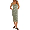Free People Lucinda Lace Midi Dress In Lilypad Combo