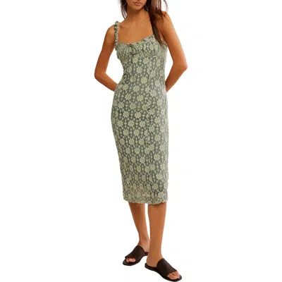 FREE PEOPLE FREE PEOPLE LUCINDA FLORAL LACE MIDI DRESS
