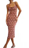 Free People Lucinda Lace Midi Ginger Combo In Brown