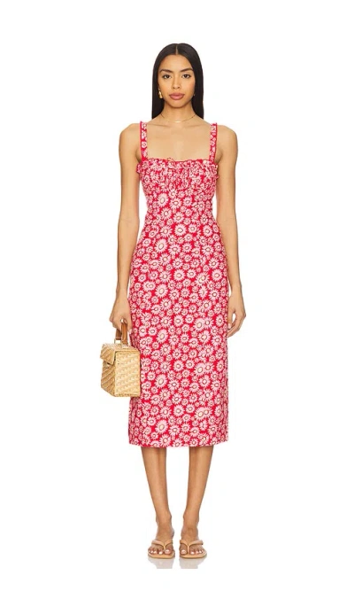 FREE PEOPLE LUCINDA PRINTED MIDI DRESS