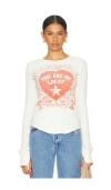 Free People Lucky Locket Thermal Graphic T-shirt In Ivory