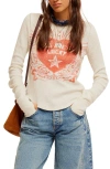 Free People Lucky Locket Thermal Graphic T-shirt In Ivory