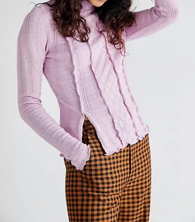 Free People Lula Exposed Seams Top In Orchid Dust In Multi
