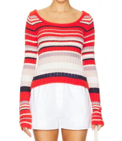 Free People Lumen Stripe Longsleeve Top In Heart Eyes Combo In Multi
