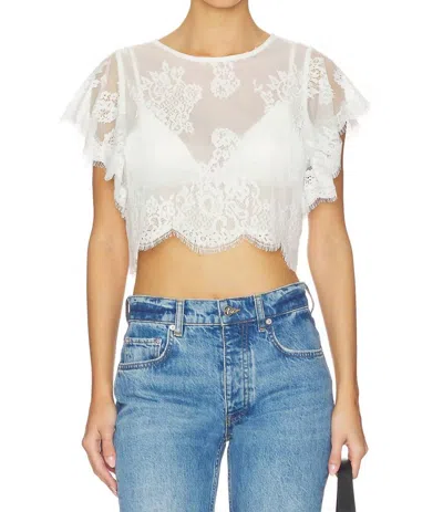 Free People Lunar Ash Top In Clean Ivory In White