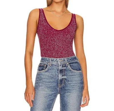 Free People Lurex Solid Rib Brami Top In Berry Wine Combo In Multi