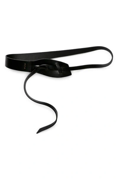 Free People Lyra Leather Belt In Black