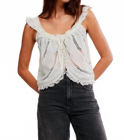 Free People Mabel Tank In White In Multi