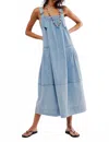 Free People Machu Midi Dress In Frost In Gray