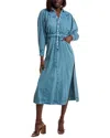 Free People Mad Love Long Sleeve Denim Midi Dress