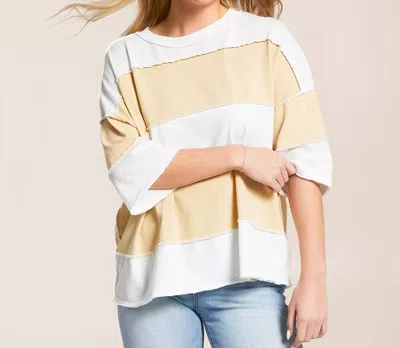 Free People Maddie Tee In Ivory Combo In Neutral