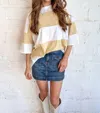 Free People Maddie Tee In Ivory Combo In Multi