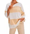 Free People Maddie Tee In Ivory Combo In Multi