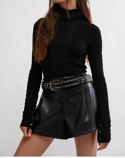 Free People Maddie Turtleneck Sweater In Black