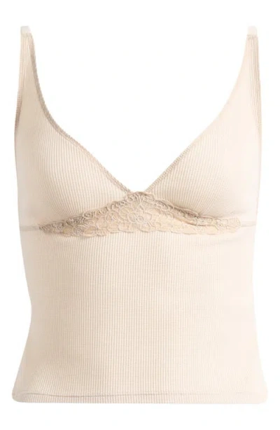 Free People Made You Blush Rib Lounge Tank In Neutral