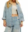 Free People Madison City Railroad Jacket In Blue