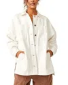 Free People Madison City Cotton-twill Jacket In Optic White
