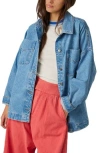 Free People Madison City Denim Jacket In Solar Wash