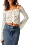 FREE PEOPLE MADISON SMOCKED LACE TOP