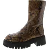 Free People Madison Womens Leather Lugged Sole Mid-calf Boots In Multi