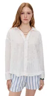 Free People Mae Eyelet Button-up Shirt