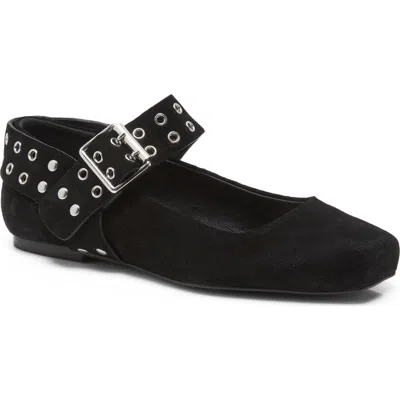 Free People Maggie Mary Jane Flat In Black