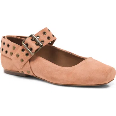 Free People Maggie Mary Jane Flat In Brown