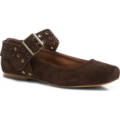 Free People Maggie Mary Jane Flat In Brown