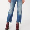FREE PEOPLE MAGGIE MID RISE STRAIGHT-LEG JEAN IN SEQUOIA BLUE