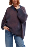 Free People Maisie Oversize Sweater In Midnight Cedar Combo