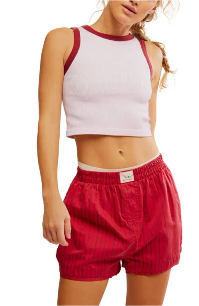 Free People Make It Happen Rib Crop Tank In Falling Petals Combo