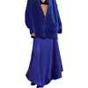 Free People Make You Mine Lace Inset Satin Maxi Slip Skirt In Mazrine