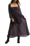 Free People Malina Eyelet Maxi Dress In Dark Scales