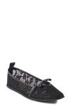 Free People Mesh Mania Ballet Flats Black In Black Pattern Mesh