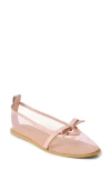 Free People Mania Mesh Bow Flat In Cloud Pink Mesh