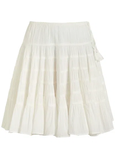 Free People Many Layers Tiered Cotton Mini Skirt