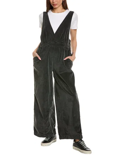 Free People Mara Cord Overall In Black