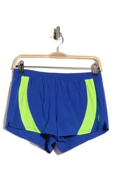 Free People Marathon Colorblock Shorts In Blue Opal