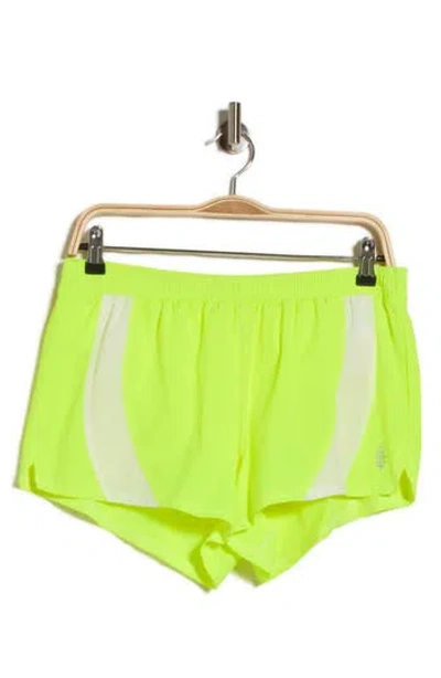Free People Marathon Colorblock Shorts In Yellow Combo