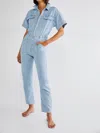 Free People Marci Coverall In Clear Skies In Blue