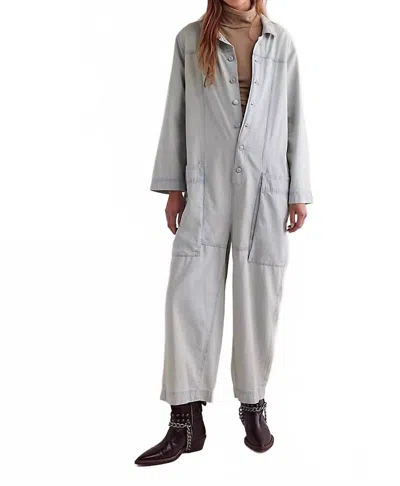 Free People Margarita Jumpsuit In Light Blue Beam In Multi