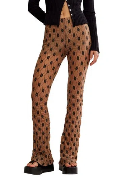 FREE PEOPLE FREE PEOPLE MARGO LACE OVERLAY FLARE PANTS