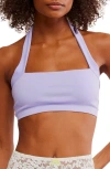 Free People Margo Seamless Halter Bralette In Purple
