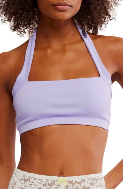 Free People Margo Seamless Halter Bralette In Purple
