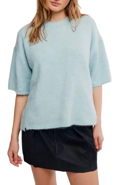 Free People Margot Oversize Short Sleeve Sweater In Blue