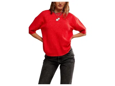 Free People Margot Sweater T-shirts In Red