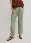 Free People Marielle Stripe Cotton Drawstring Pants In Blue