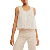 Free People Marina Eyelet Tank Top In Clean Ivory In Clean Ivory