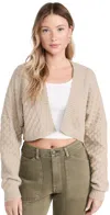 Free People Marlowe Cardigan Feather Grey In Feather Grey